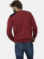 Babista Strickpullover VELLIANO mit Schulterbestzen rot