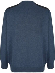 Babista Strickpullover VELLIANO mit Schulterbestzen blau