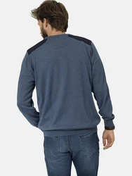 Babista Strickpullover VELLIANO mit Schulterbestzen blau