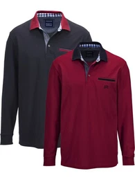 Langarm-Poloshirt STILUNO mit Brusttasche