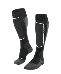 FALKE Skisocken SK2 Intermediate Vegan Schwarz/Dunkelgrau/Grau