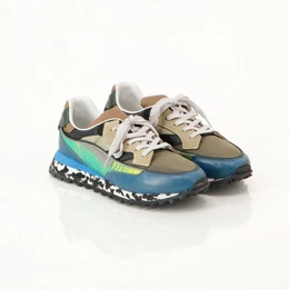 Threedome Sneaker neon reflektierende Details,2-farbig gefleckte Sohle