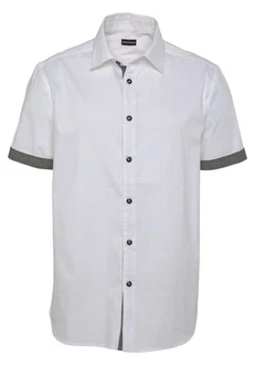 Bruno Banani Kurzarmhemd Grau/Weiß/Hellgrau/Creme