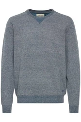 Blend Rundhalspullover Bruton blaumeliert