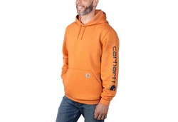 Carhartt Kapuzensweatshirt Logo Hooded Sweatshirt K288 schwarz-orange/Hellorange