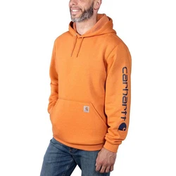 Carhartt Kapuzensweatshirt Logo Hooded Sweatshirt K288 schwarz-orange/Hellorange