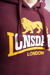 Lonsdale Kapuzenpullover Thurning Dunkelrot/Bordeaux/Gold/Rot/Braun