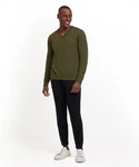FALKE Strickpullover aus extrafeiner Lambswool Dunkelgrün/Schwarz/Grün