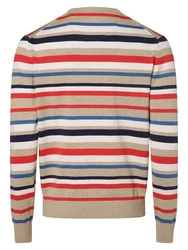 Andrew James Strickpullover Mischfarben/Rot/Beige/Creme