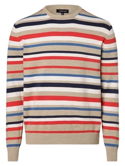 Andrew James Strickpullover Mischfarben/Rot/Beige/Creme