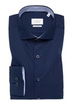 Eterna Langarmhemd Dunkelblau/Blau