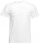 Fruit of the Loom Rundhalsshirt Original Herren T-Shirt Weiß/Creme/Grau