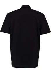 OS-Trachten Trachtenhemd Amima Kurzarmhemd Schwarz/Beige/Dunkelblau