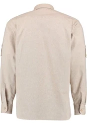 OS-Trachten Trachtenhemd Afudi Langarmhemd Beige/Braun/Khaki