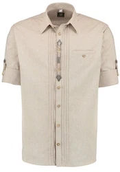 OS-Trachten Trachtenhemd Afudi Langarmhemd Beige/Braun/Khaki