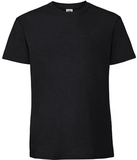 Fruit of the Loom Rundhalsshirt Iconic 195 Ringspun Premium T Schwarz/Dunkelgrau