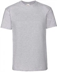 Fruit of the Loom Rundhalsshirt Iconic 195 Ringspun Premium T Grau/Hellgrau