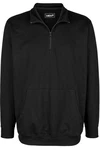 Men Plus Sweatshirt Sweattroyer Stehkragen Schwarz/Dunkelgrau