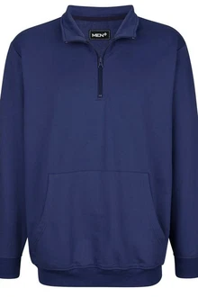 Men Plus Sweatshirt Sweattroyer Stehkragen