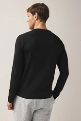 Next Langarmshirt Shirts (5-tlg) Schwarz/Dunkelgrau/Grau
