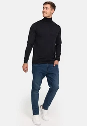 Jeff Strickpullover Malcolm Schwarz/Dunkelblau