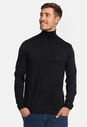 Jeff Strickpullover Malcolm Schwarz/Dunkelblau