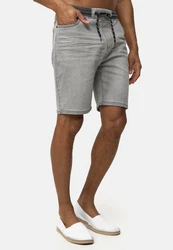 Indicode Jeansshorts Ettore Grau/Hellgrau