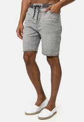 Indicode Jeansshorts Ettore Grau/Hellgrau