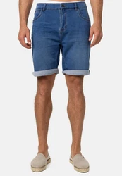 Indicode Herren Lonar Jeans Shorts mit 5 Taschen Hellblau/Blau/Dunkelblau
