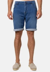 Indicode Herren Lonar Jeans Shorts mit 5 Taschen Hellblau/Blau/Dunkelblau
