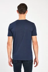 Next T-Shirt Slim Fit mit V-Ausschnitt Dunkelblau/Blau