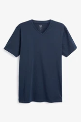 Next T-Shirt Slim Fit mit V-Ausschnitt Dunkelblau/Blau