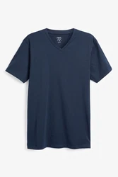 Next T-Shirt Slim Fit mit V-Ausschnitt Dunkelblau/Blau