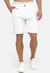 Indicode Herren Cuba Chino Shorts Weiß/Creme