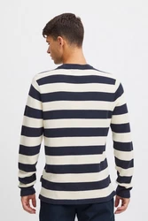 Casual Friday Strickpullover CFKarl Crew Neck Basic Dunkelblau/Blau/Hellblau