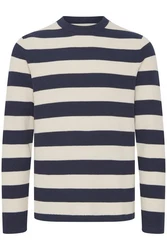 Casual Friday Strickpullover CFKarl Crew Neck Basic Dunkelblau/Blau/Hellblau