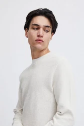Casual Friday Strickpullover CFKarl Waffle Crew Neck Knit Basic 
