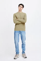 Casual Friday Strickpullover CFKarl Waffle Crew Neck Knit Basic 