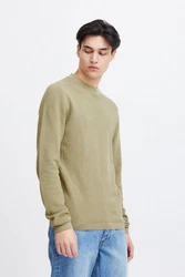 Casual Friday Strickpullover CFKarl Waffle Crew Neck Knit Basic 