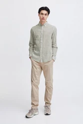 Casual Friday Langarmhemd CFAnton LS BD Shirt Khaki/Grau/Hellgrau/Hellgrün/Grün/Dunkelgrün