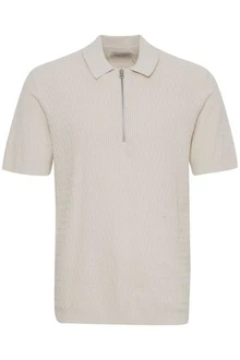 Casual Friday Poloshirt CFKarl SS structured polo knit Khaki/Braun/Weiß/Beige/Grau