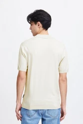 Casual Friday Poloshirt CFKarl SS Polo Knit strukturiertes Poloshirt mit Reißverschluss Khaki/Weiß/Beige/Braun