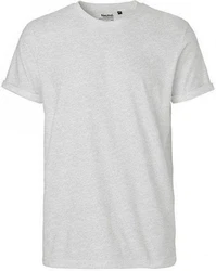 Neutral Rundhalsshirt Roll Up Sleeve T-Shirt Grau/Hellgrau
