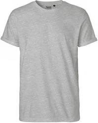 Neutral Rundhalsshirt Roll Up Sleeve T-Shirt Grau/Hellgrau