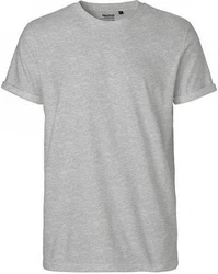 Neutral Rundhalsshirt Roll Up Sleeve T-Shirt Grau/Hellgrau