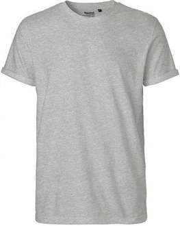 Neutral Rundhalsshirt Roll Up Sleeve T-Shirt Grau/Hellgrau