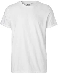 Neutral Rundhalsshirt Roll Up Sleeve T-Shirt Weiß/Grau/Creme
