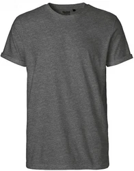 Neutral Rundhalsshirt Roll Up Sleeve T-Shirt Dunkelgrau/Grau/Hellgrau