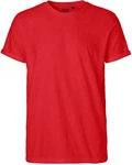 Neutral Rundhalsshirt Roll Up Sleeve T-Shirt Rot
