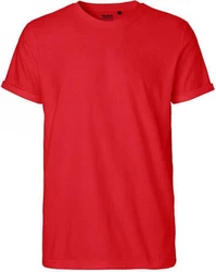Neutral Rundhalsshirt Roll Up Sleeve T-Shirt Rot